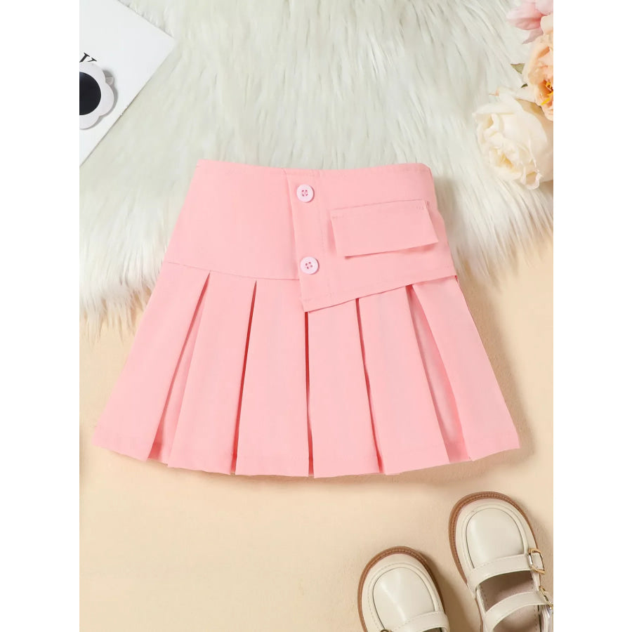 Children’s Floral Decor Vest & Pleated Skirt Set Apparel and Accessories