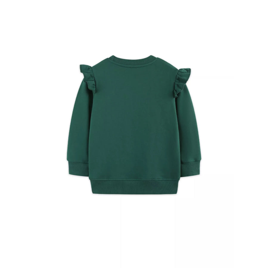Children’s Floral Embroidered Crew Neck Sweatshirt Apparel and Accessories