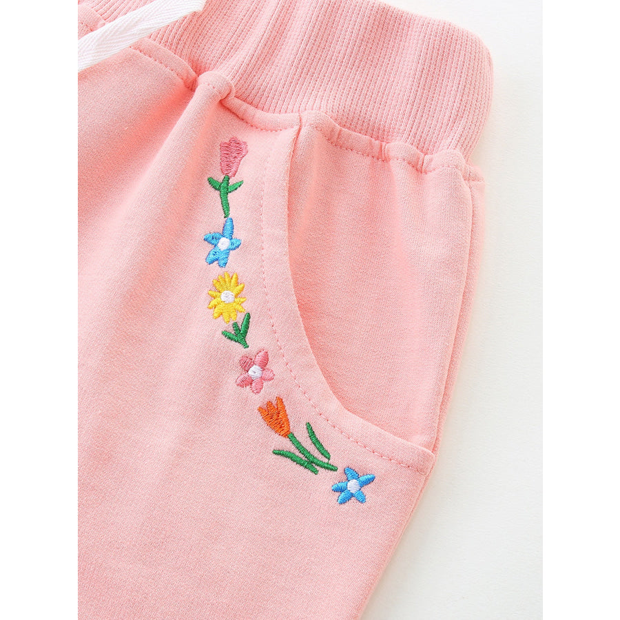 Children’s Floral Embroidered Shorts Apparel and Accessories