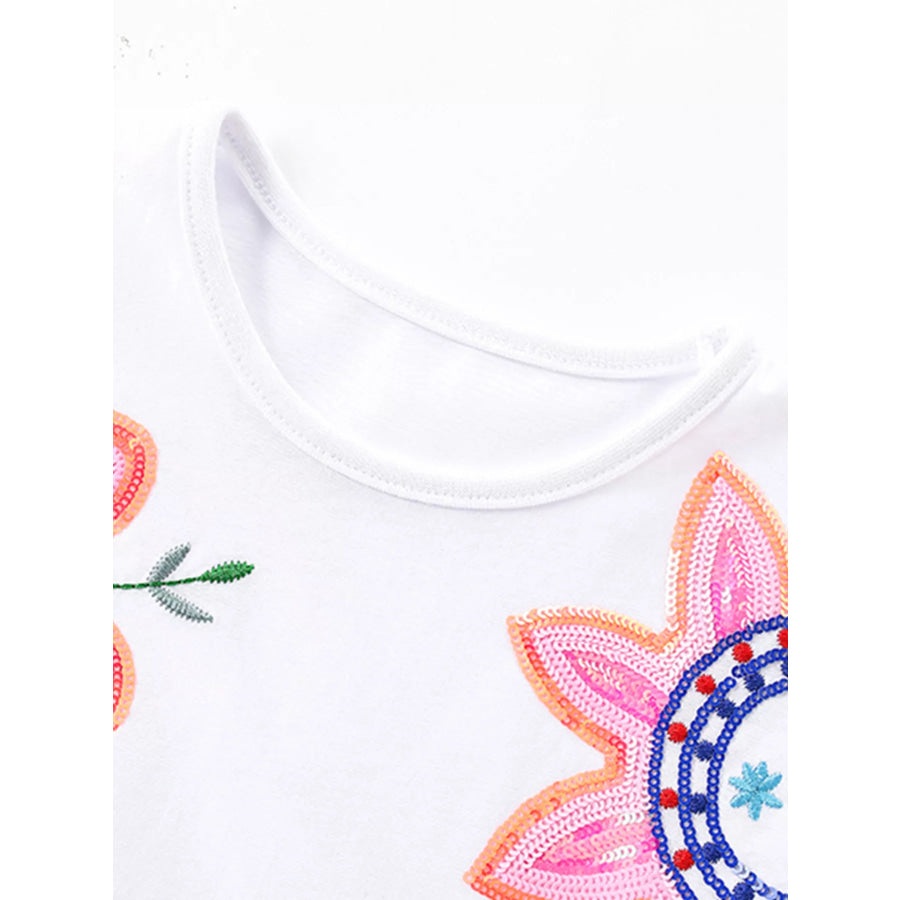 Children’s Floral Embroidered Tulle Dress Apparel and Accessories