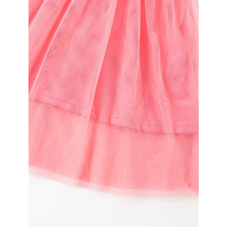 Children’s Floral Embroidered Tulle Dress Apparel and Accessories