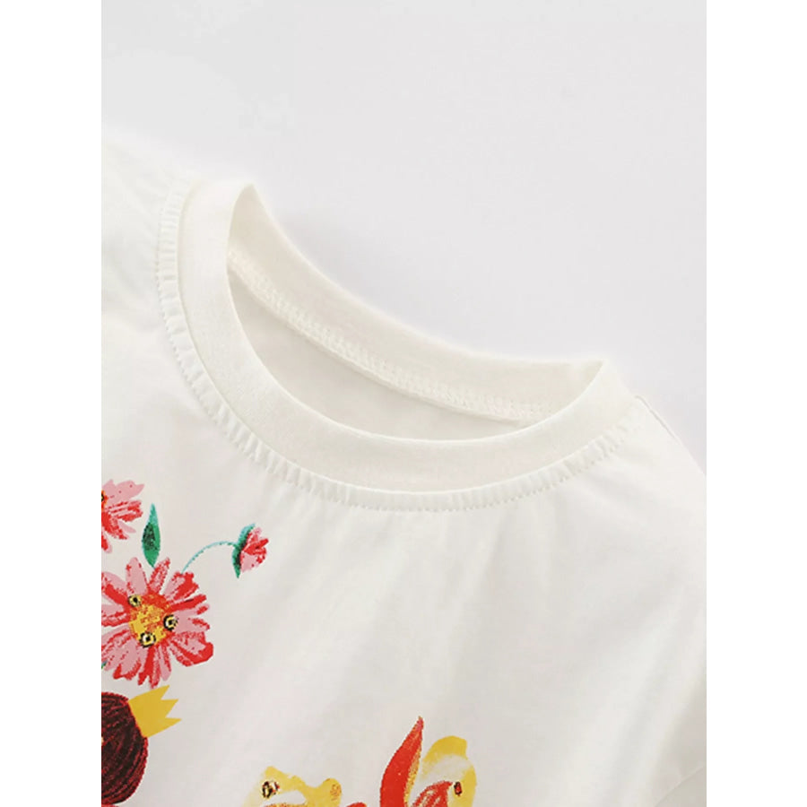 Children’s Floral Fairy Short Sleeve T-Shirt Apparel and Accessories