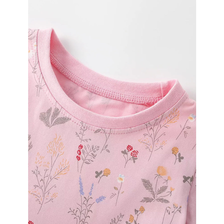 Children’s Floral Print A-Line Dress Apparel and Accessories