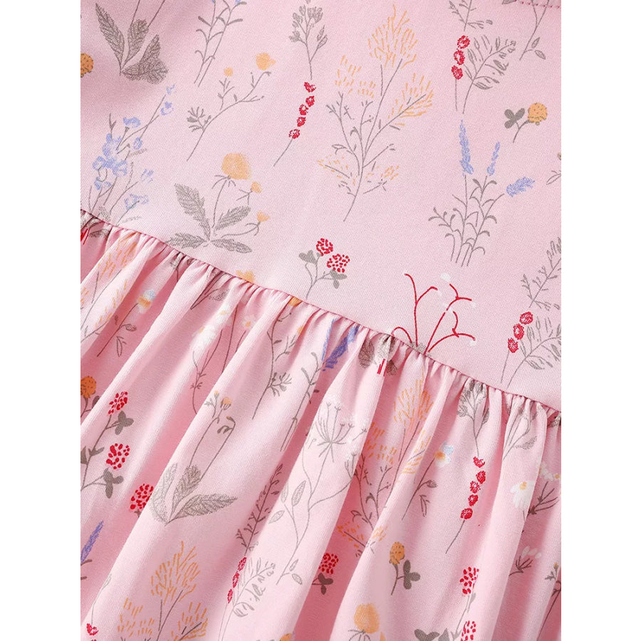 Children’s Floral Print A-Line Dress Apparel and Accessories