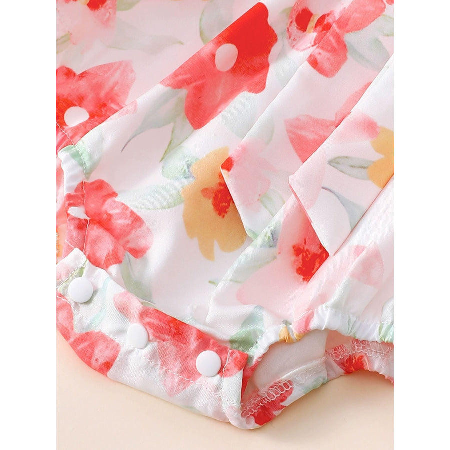Children’s Floral Print Bodysuit & Headband Set Apparel and Accessories