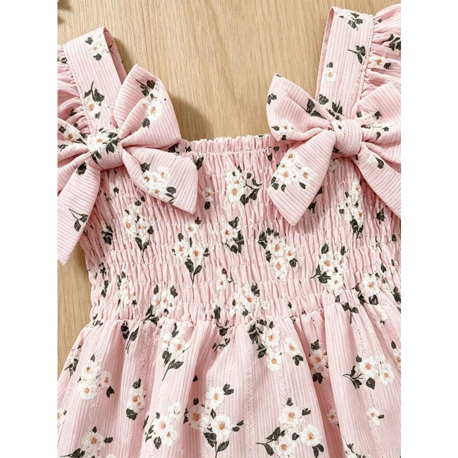 Children’s Floral Print Bow Top and Shorts Set Apparel and Accessories