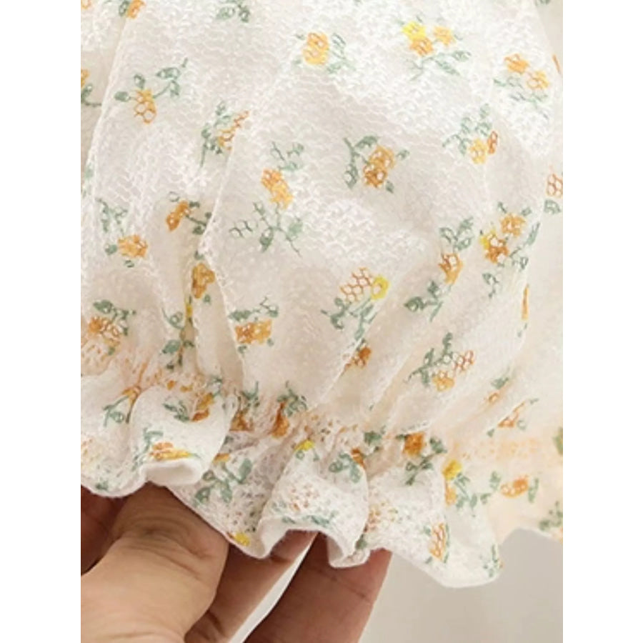 Children’s Floral Print Bunny Ear Hat Apparel and Accessories