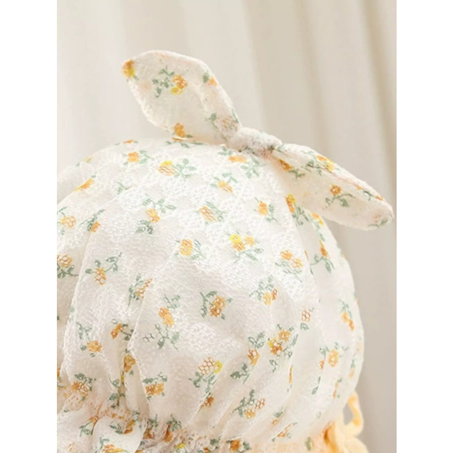 Children’s Floral Print Bunny Ear Hat Apparel and Accessories