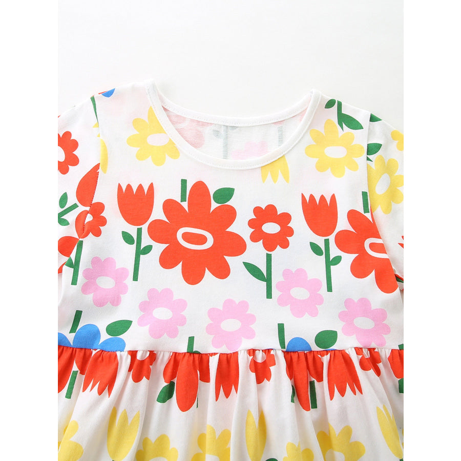 Children’s Floral Print Casual Dress Apparel and Accessories