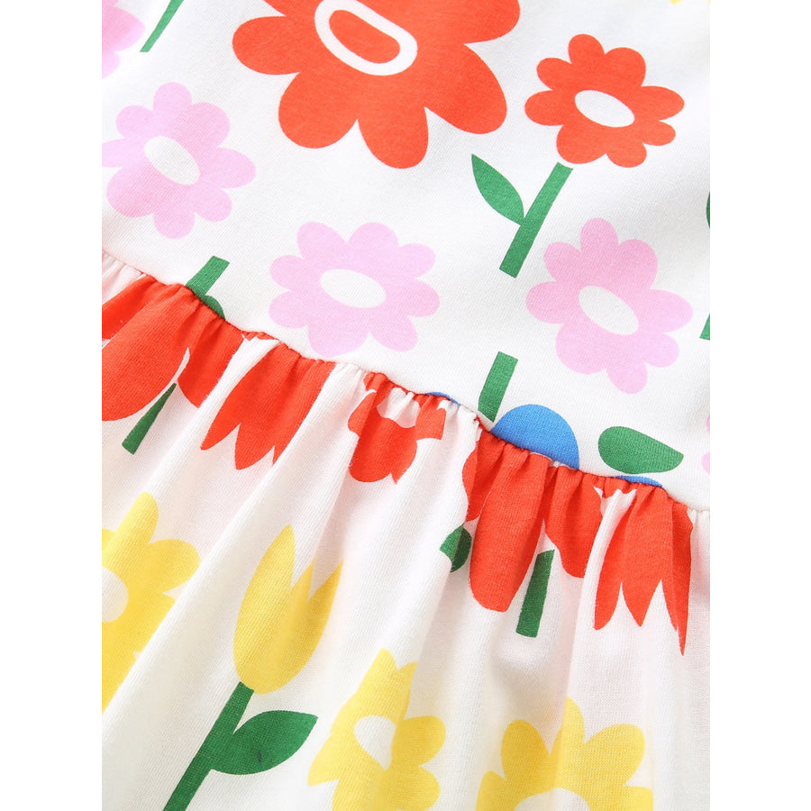 Children’s Floral Print Casual Dress Apparel and Accessories