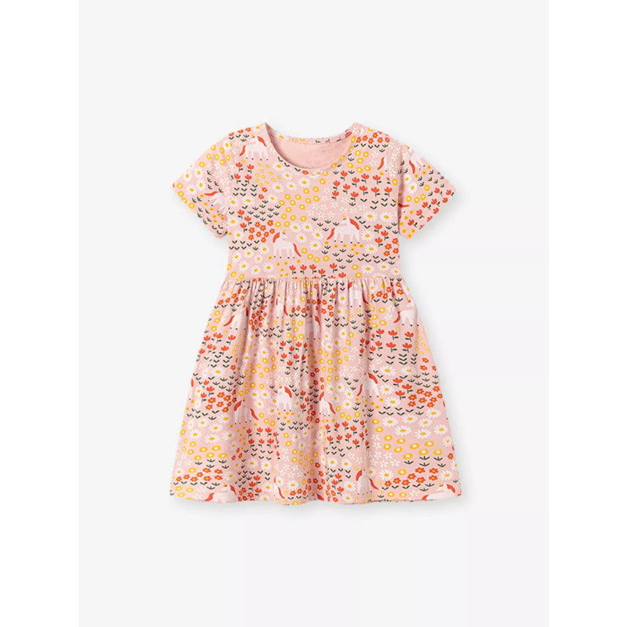 Children’s Floral Print Casual Dress Apparel and Accessories