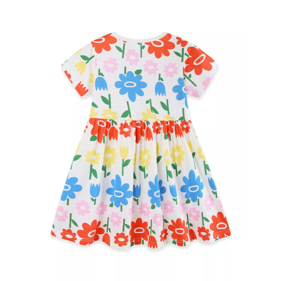 Children’s Floral Print Casual Dress Apparel and Accessories