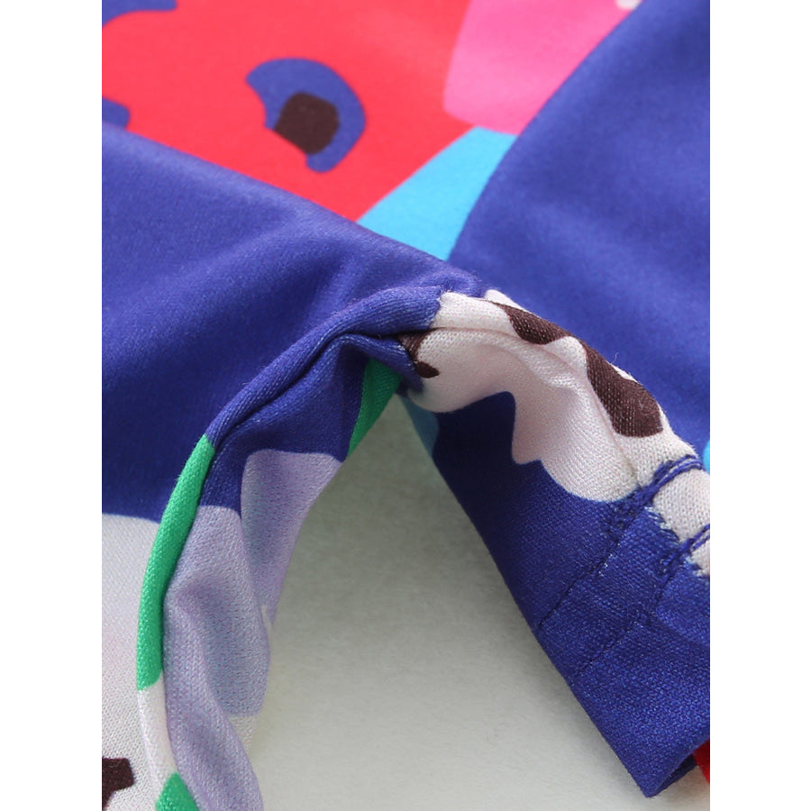 Children’s Floral Print Casual Short Sleeve Dress Apparel and Accessories