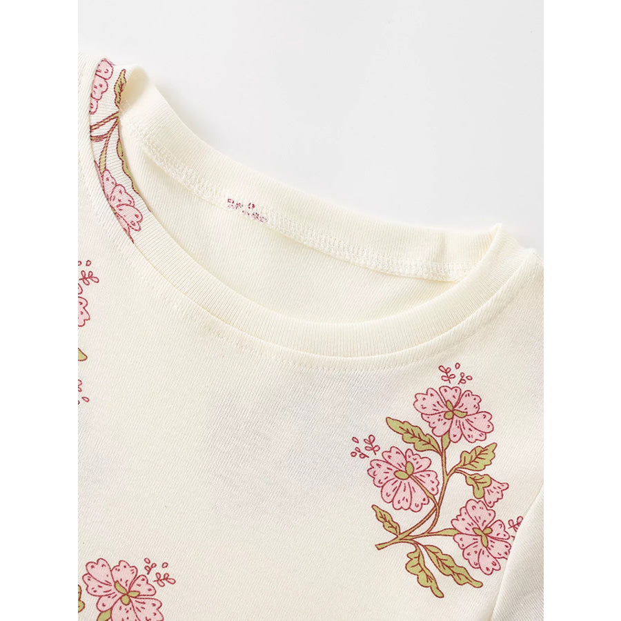 Children’s Floral Print Cotton Dress Apparel and Accessories