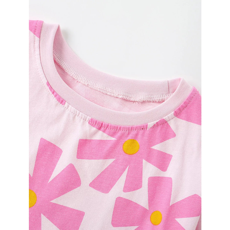 Children’s Floral Print Cotton T-Shirt Apparel and Accessories
