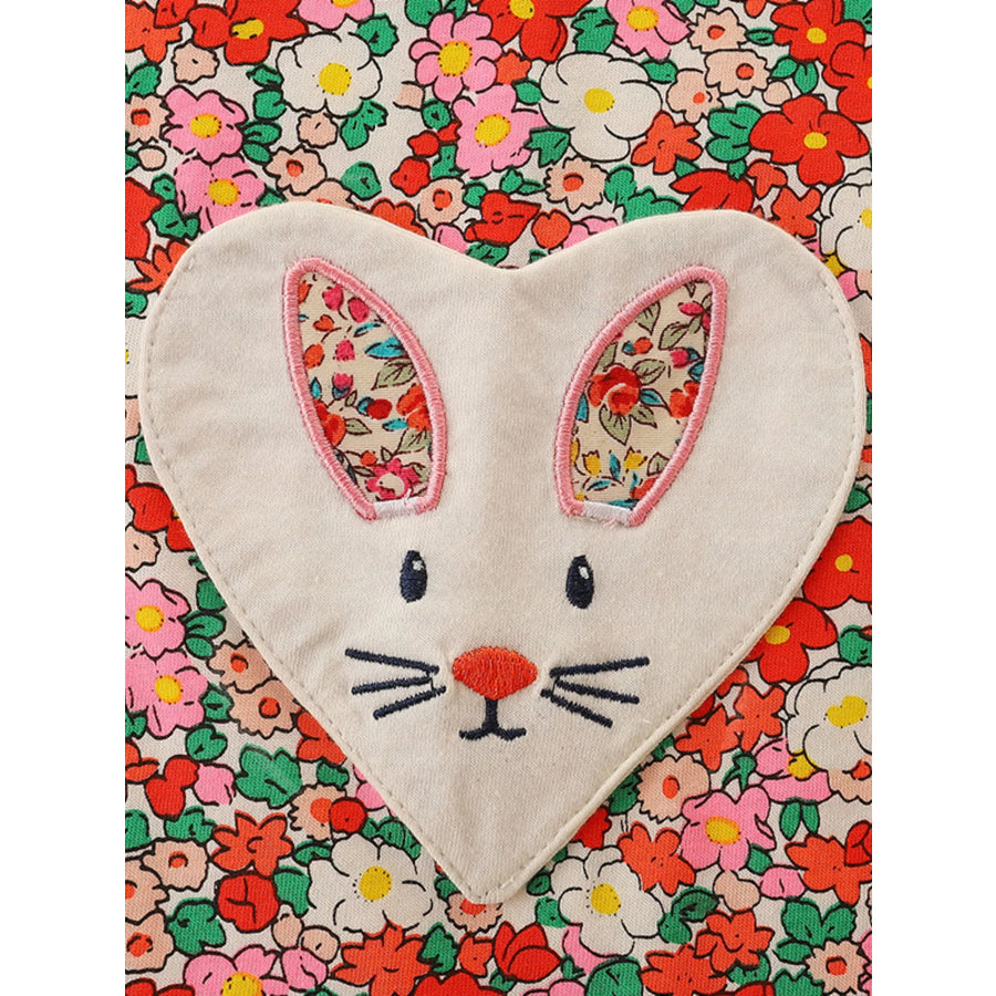 Children’s Floral Print Long Sleeve Peter Pan Collar Dress Apparel and Accessories
