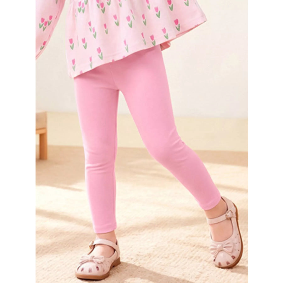Children’s Floral Print Peplum Top and Leggings Set Apparel and Accessories