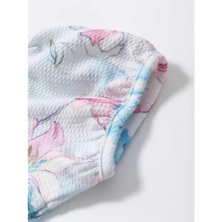 Children’s Floral Print Peter Pan Collar Puff Sleeve Dress Apparel and Accessories
