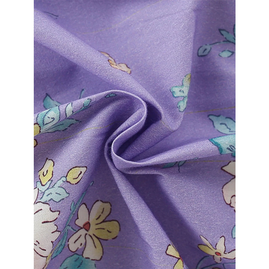 Children’s Floral Print Ruffle Sleeve A-Line Dress Apparel and Accessories