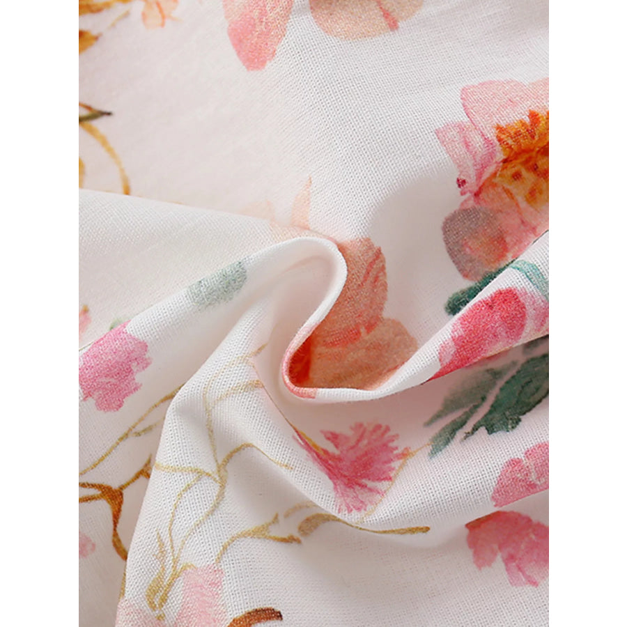 Children’s Floral Print Ruffled Sleeve Dress Apparel and Accessories
