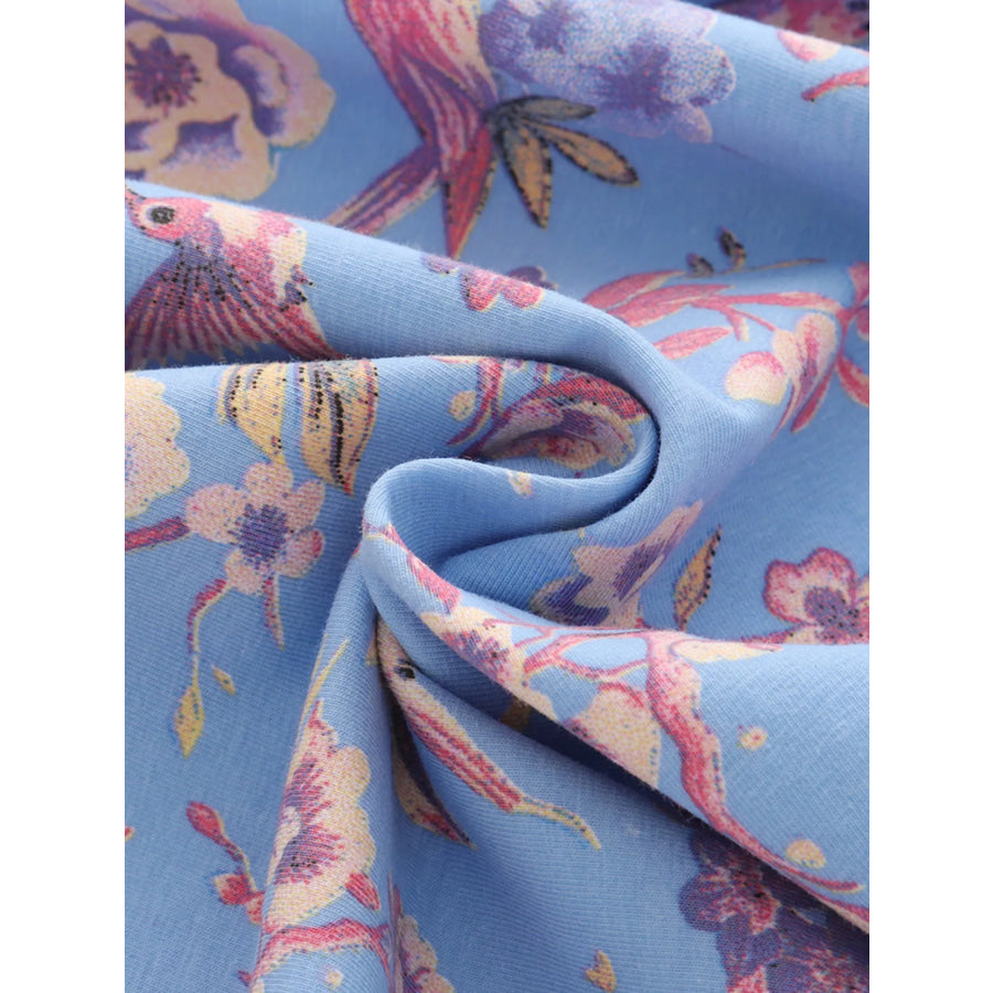 Children’s Floral Print Short Sleeve Casual Dress Apparel and Accessories