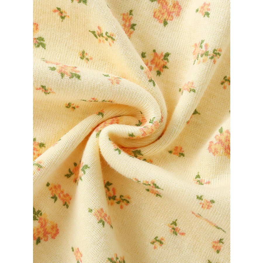 Children’s Floral Print Short Sleeve Dress Apparel and Accessories