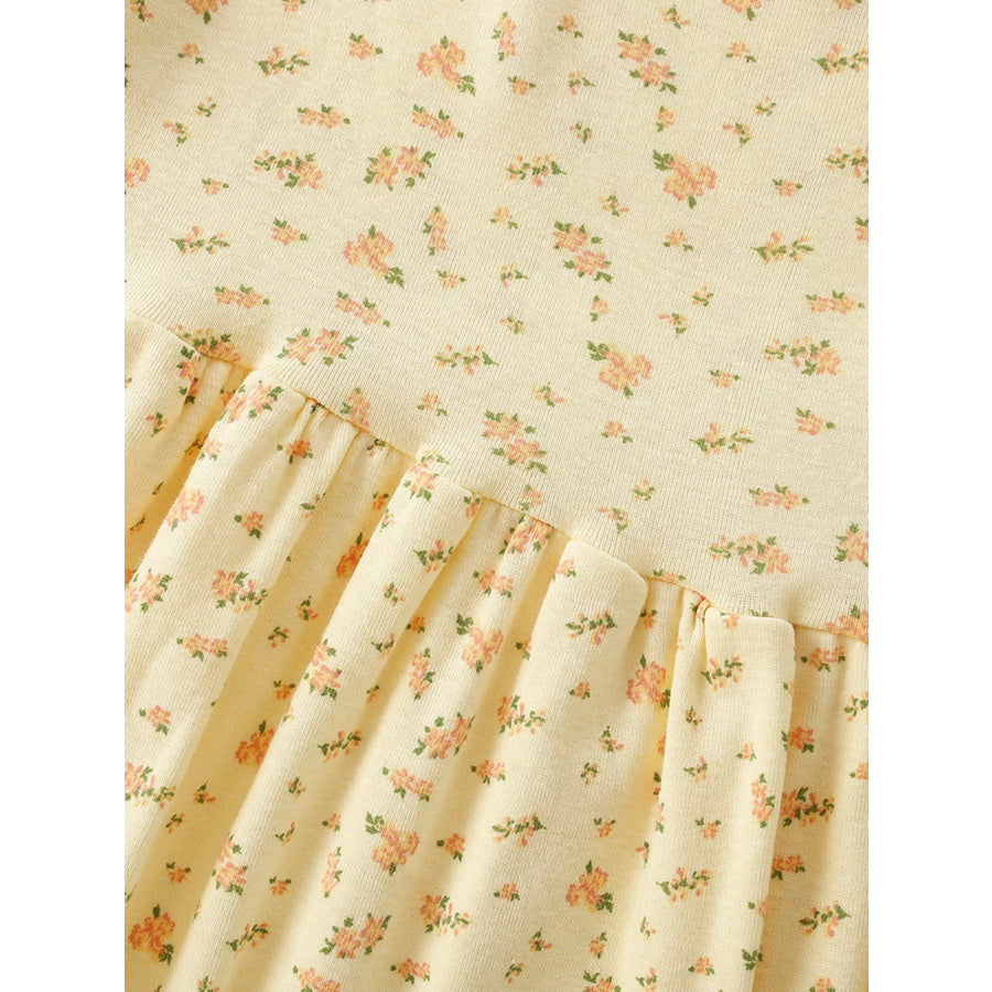 Children’s Floral Print Short Sleeve Dress Apparel and Accessories