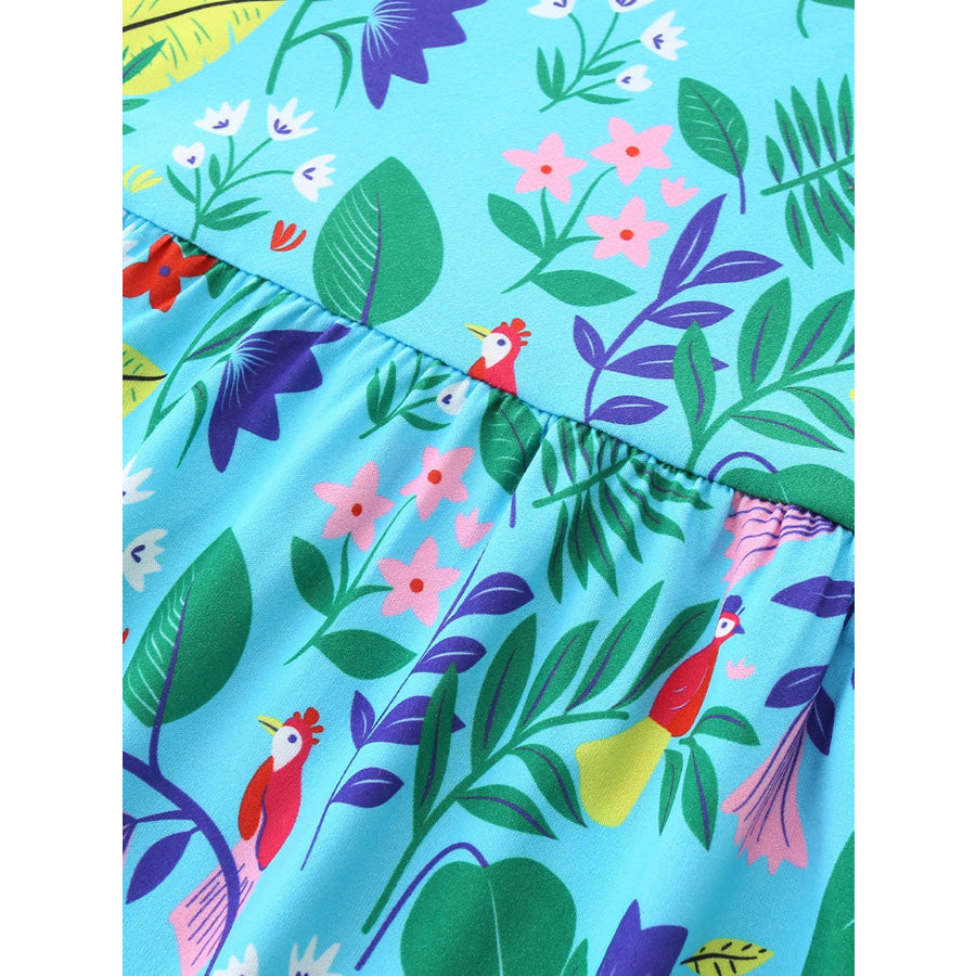 Children’s Floral Print Sleeveless Casual Dress Apparel and Accessories
