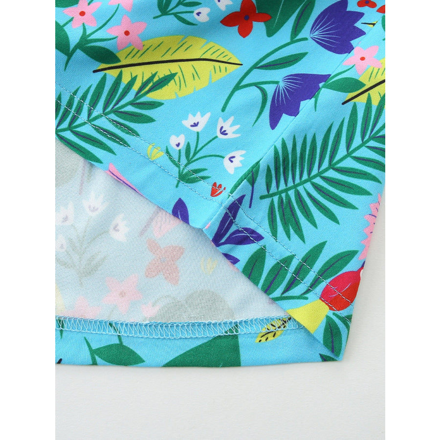 Children’s Floral Print Sleeveless Casual Dress Apparel and Accessories