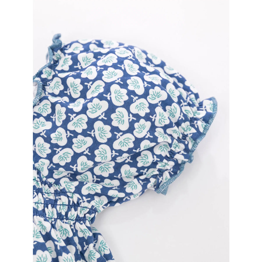 Children’s Floral Print Smocked Top Apparel and Accessories