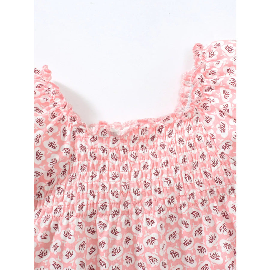 Children’s Floral Print Smocked Top Apparel and Accessories