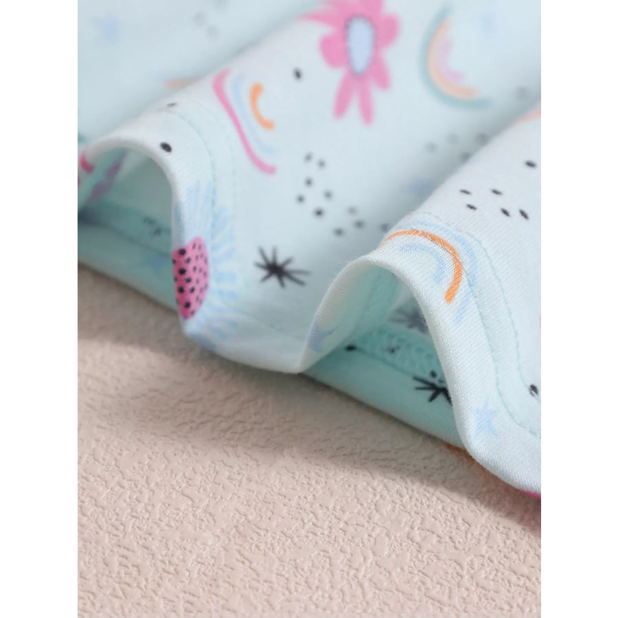 Children’s Floral Print Spaghetti Strap A-Line Dress Apparel and Accessories