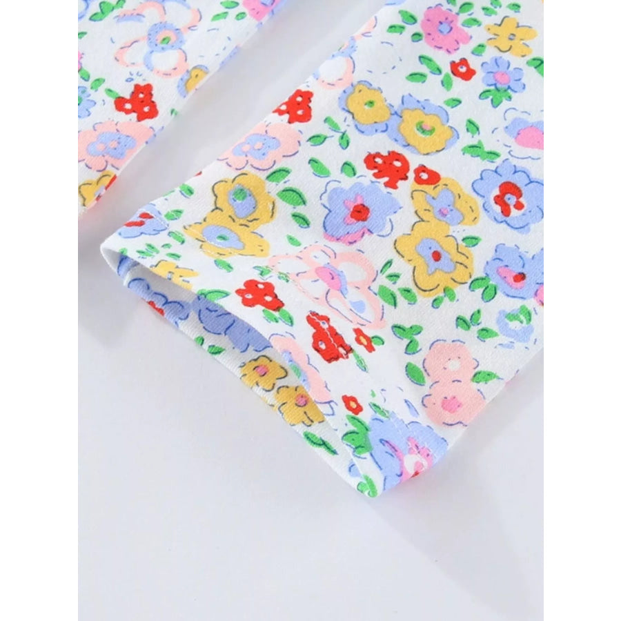 Children’s Floral Print Stretch Leggings Apparel and Accessories