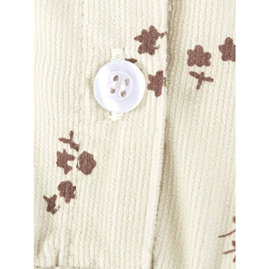 Children’s Floral Print Tiered Long Sleeve Dress Apparel and Accessories