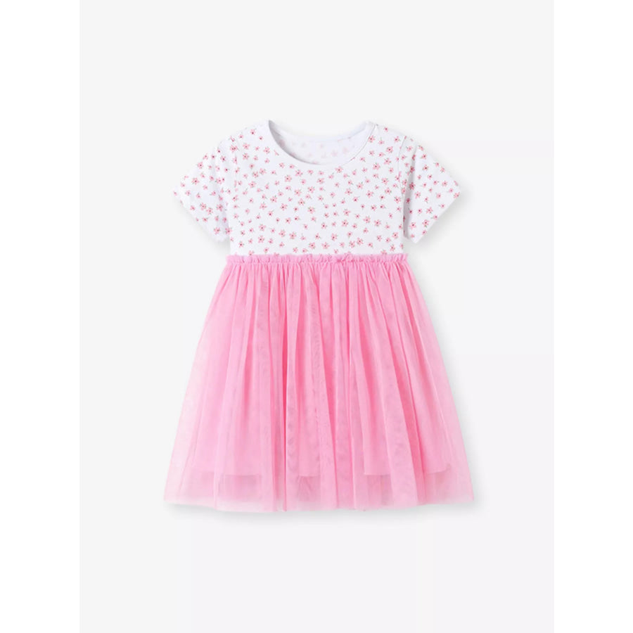 Children’s Floral Print Tulle Dress Apparel and Accessories
