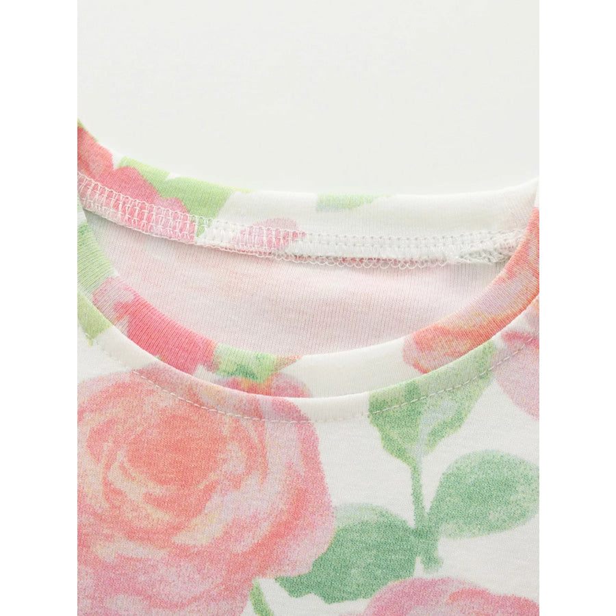 Children’s Floral Print Tulle Dress Apparel and Accessories