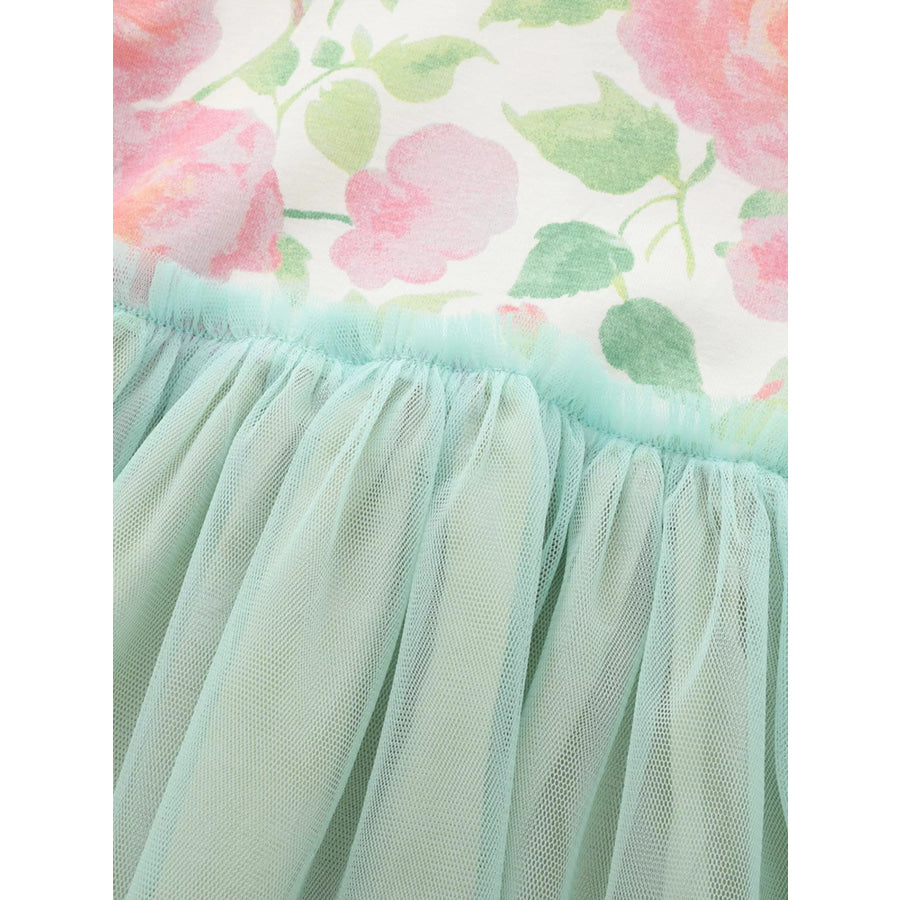 Children’s Floral Print Tulle Dress Apparel and Accessories