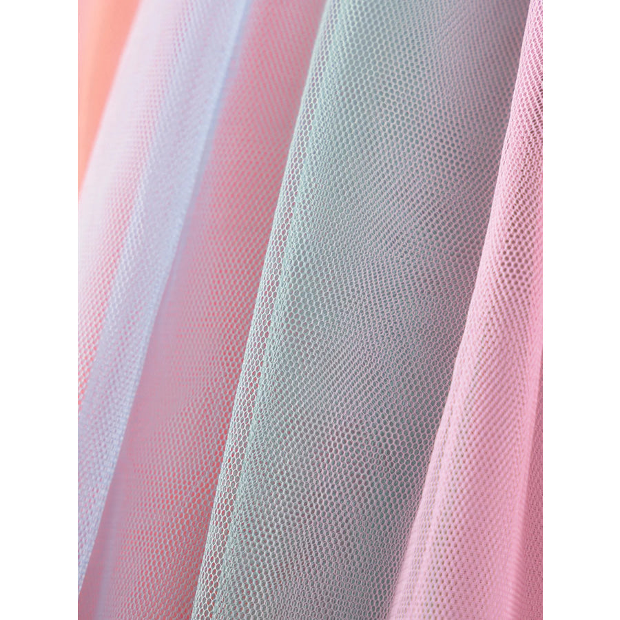 Children’s Floral Rainbow Tulle Dress Apparel and Accessories