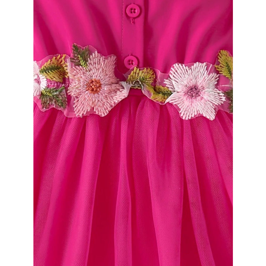 Children’s Floral Ruffle Sleeve Dress Apparel and Accessories