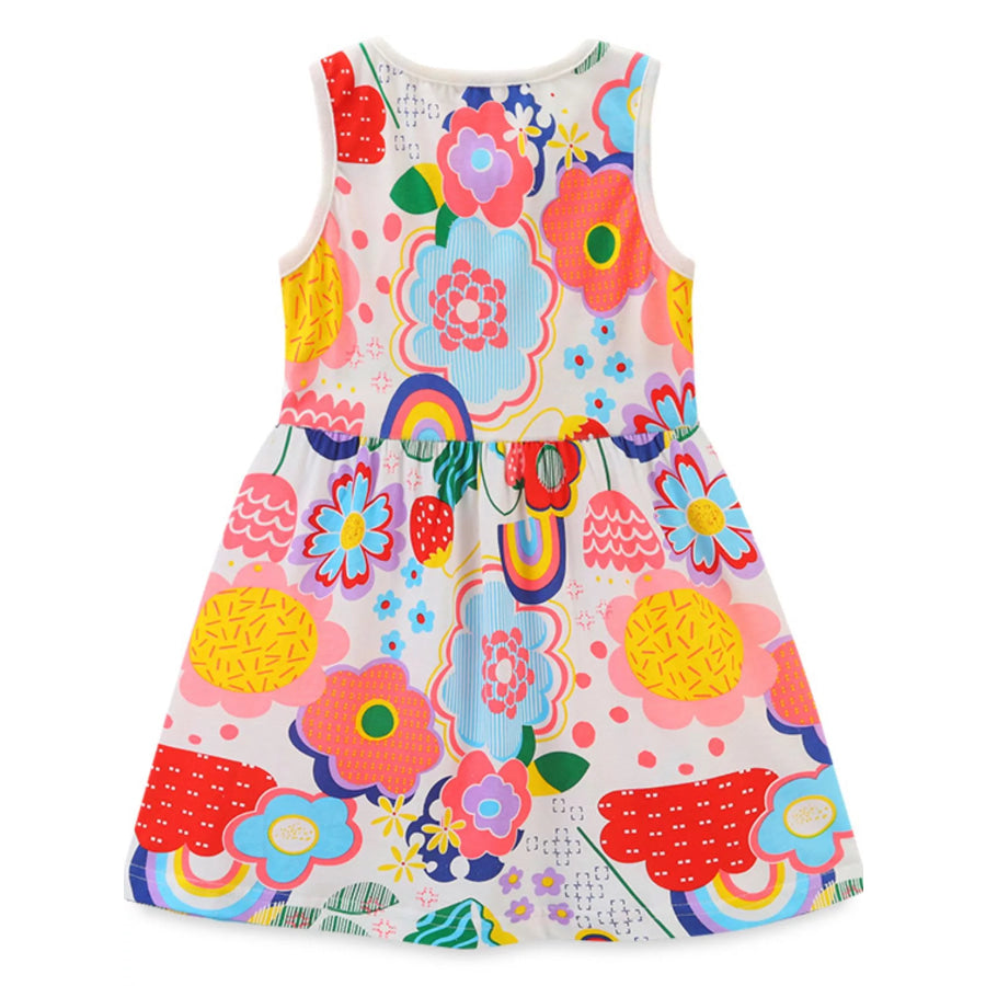 Children’s Floral Sleeveless A-line Dress Apparel and Accessories