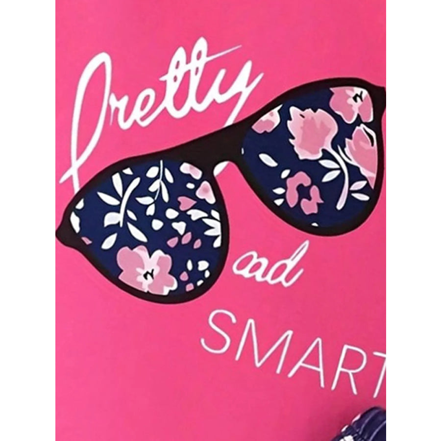 Children’s Floral Sunglasses Tee and Shorts Set Apparel and Accessories