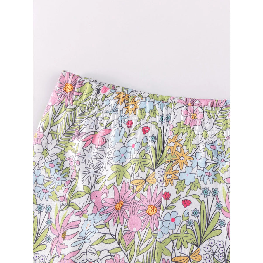 Children’s Floral Sweatshirt & Leggings Set Apparel and Accessories