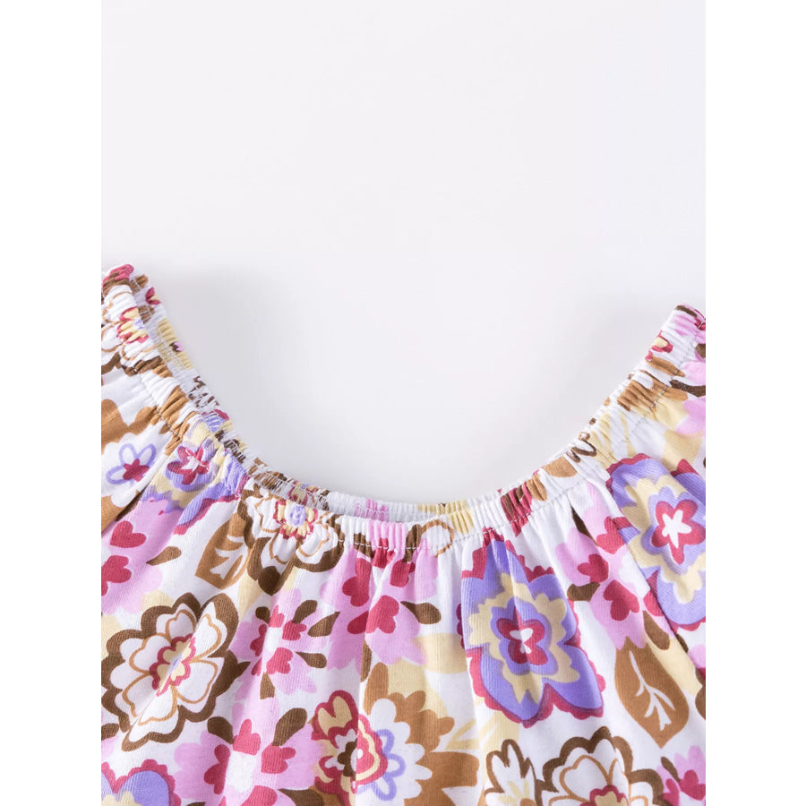 Children’s Floral Top and Tulle Skirt Set Apparel and Accessories