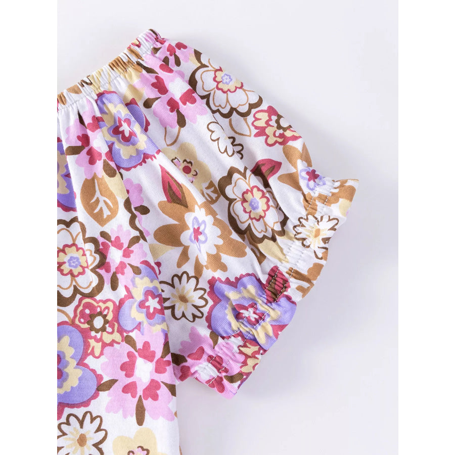 Children’s Floral Top and Tulle Skirt Set Apparel and Accessories