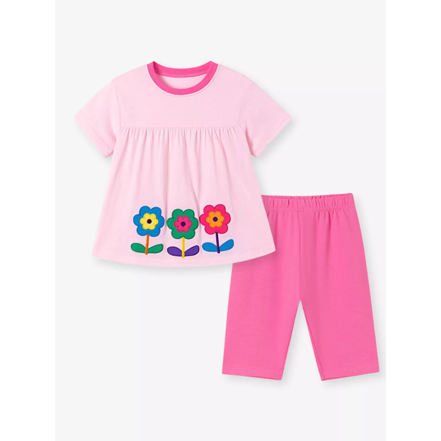 Children’s Floral Top & Capri Pants Set Apparel and Accessories