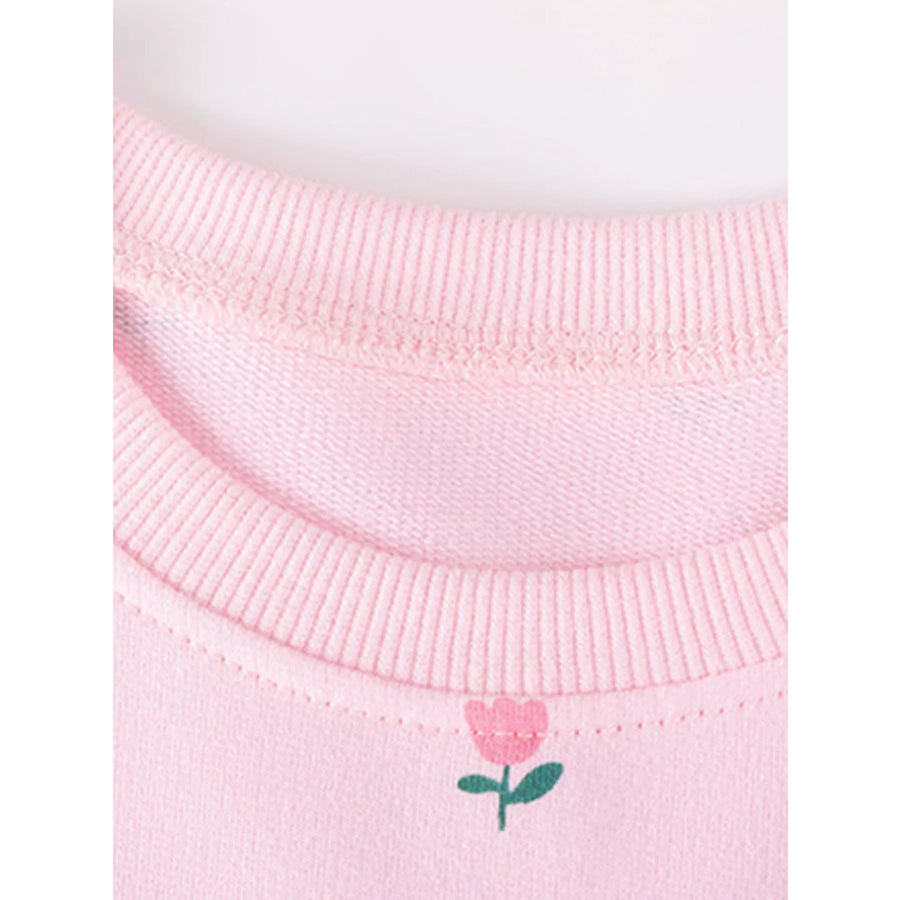Children’s Floral Tulle Dress with Bunny Applique Apparel and Accessories