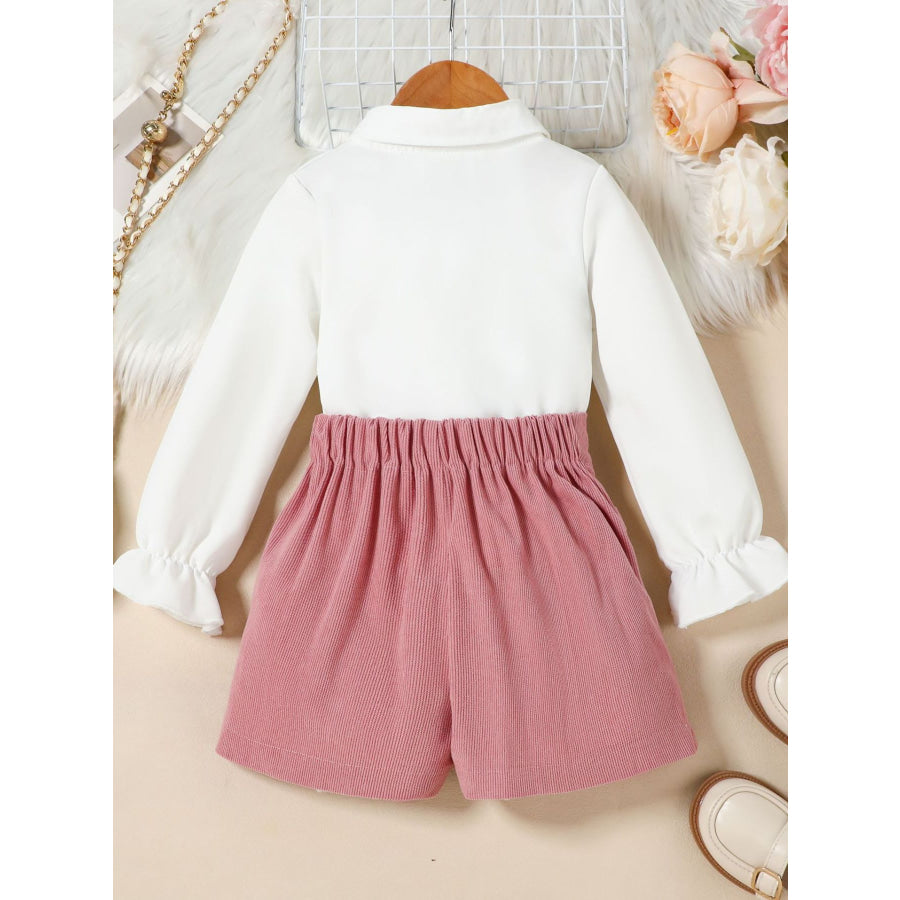 Children’s Flounce Sleeve Shirt and Skort Set Apparel and Accessories