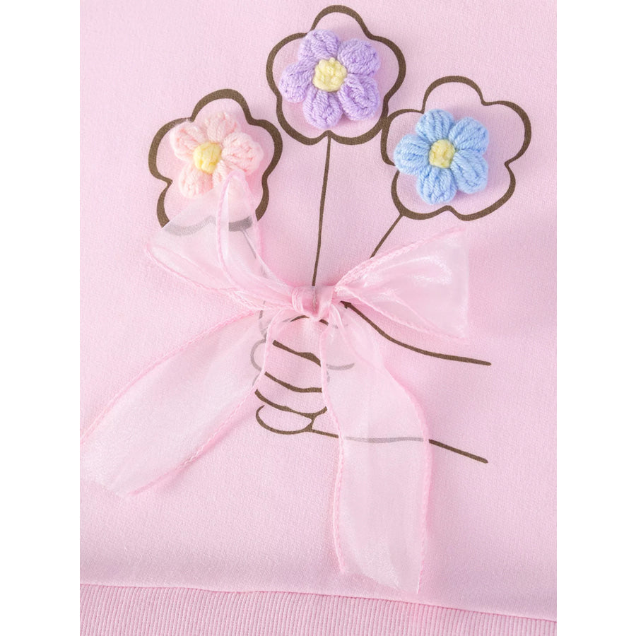 Children’s Flower Applique Tulle Dress Apparel and Accessories