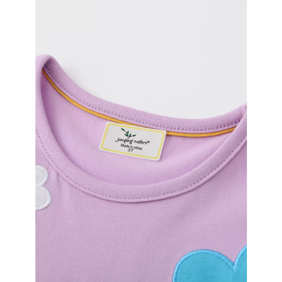 Children’s Flower Round Neck Dress Apparel and Accessories