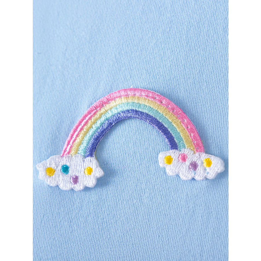 Children’s Flower Round Neck Dress Apparel and Accessories